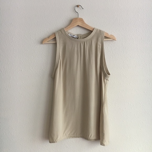 Giorgio Armani Tank Top Beige Silk Rayon - Picture 2 of 7